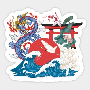 Traditional Japanese Artwork Sticker